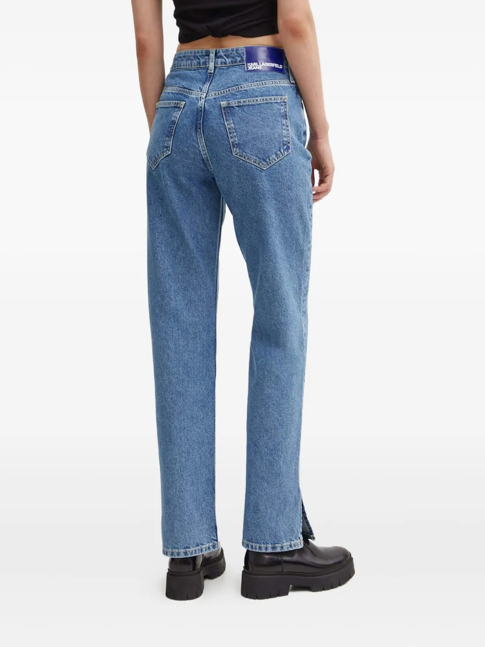 Karl Lagerfeld Jeans met split Blauw