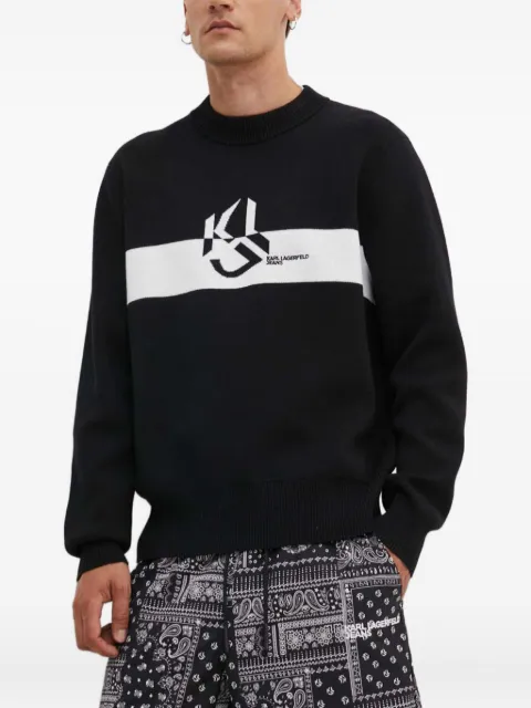 Karl Lagerfeld Jeans logo-jacquard sweater