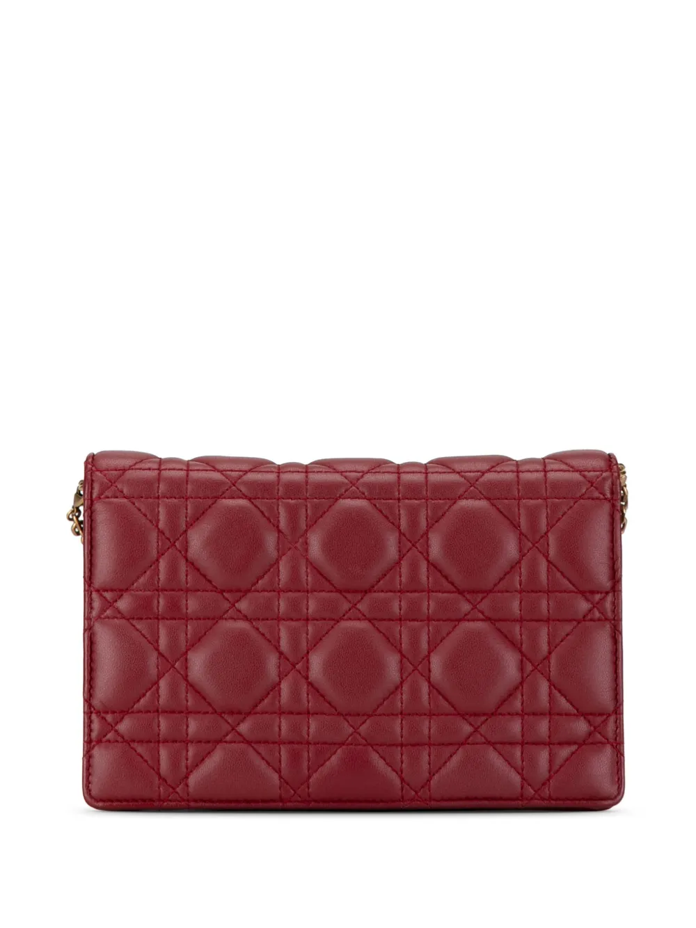 2018 Lambskin Cannage DiorAddict Wallet on Chain crossbody bag