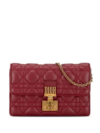 Christian Dior Pre Owned Lambskin Cannage DiorAddict Wallet On Chain 2018 FARFETCH KZ
