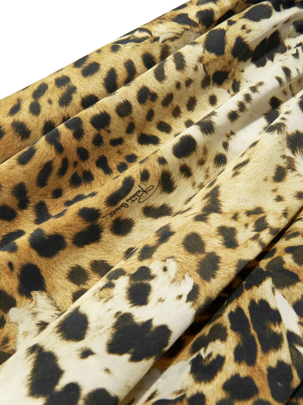 Roberto Cavalli Junior Jurk met geborduurd logo en luipaardprint Wit