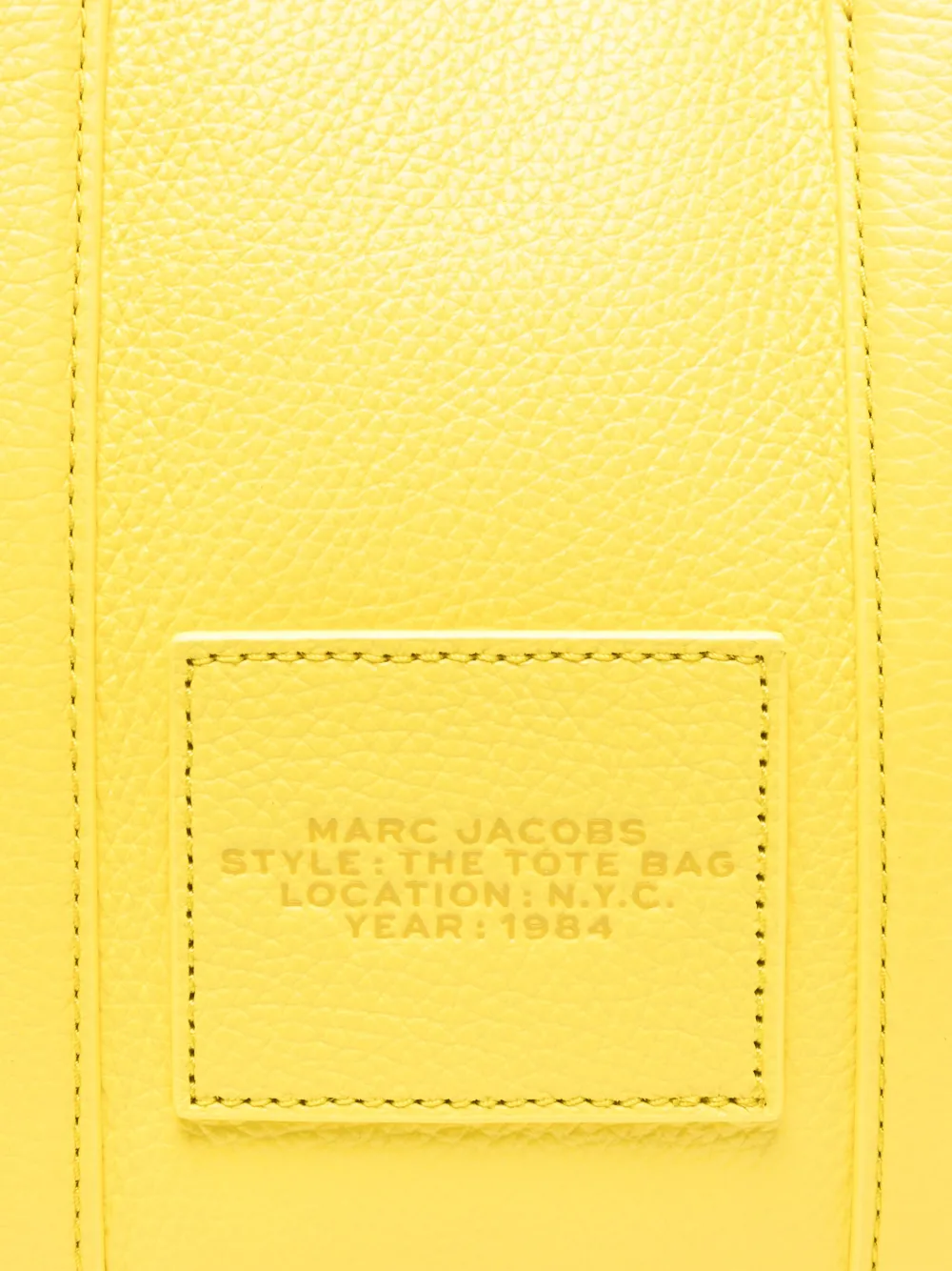Marc Jacobs The Leather kleine shopper Geel