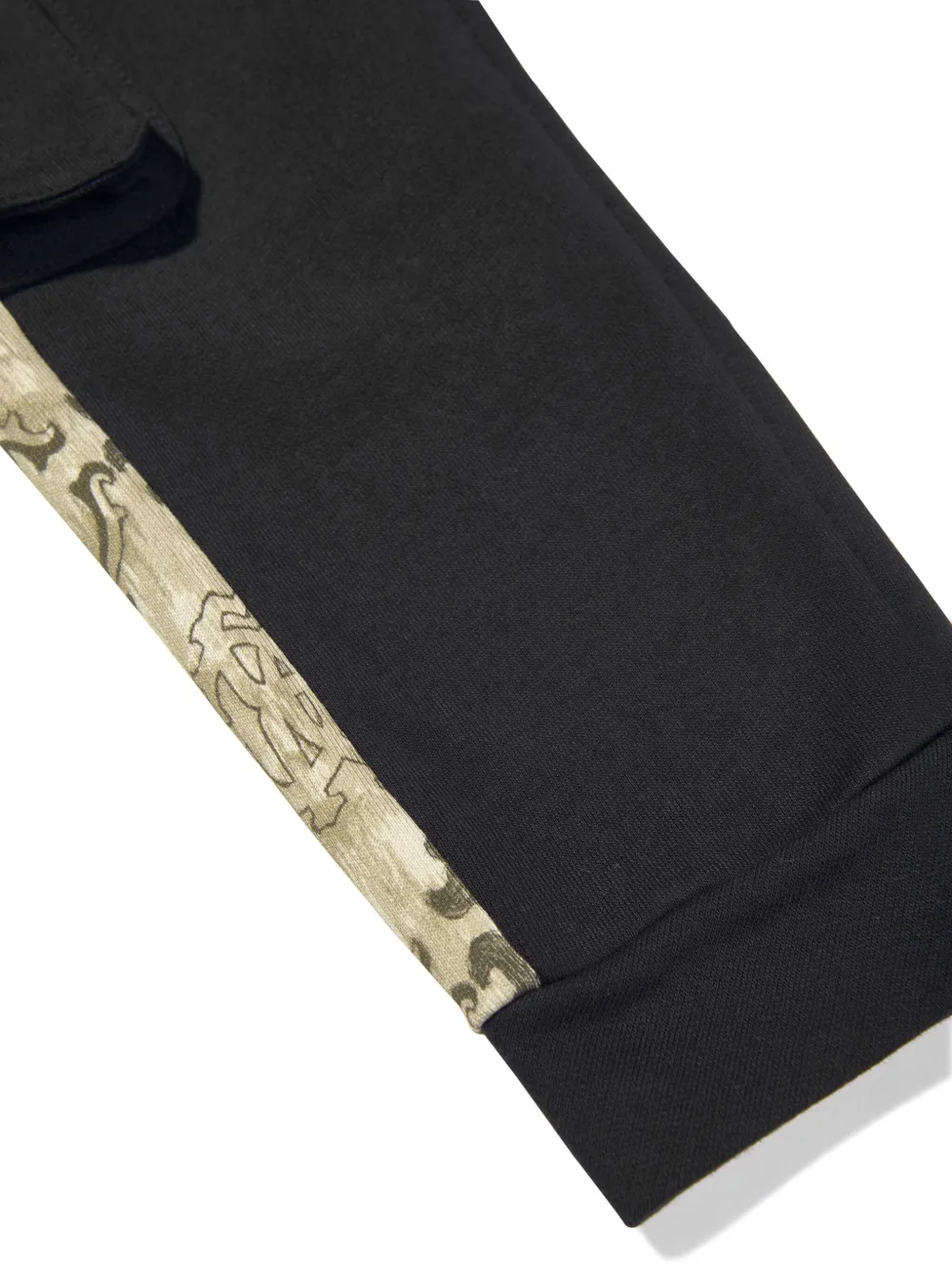 Roberto Cavalli Junior Cargo trainingsbroek met zijstreep Zwart