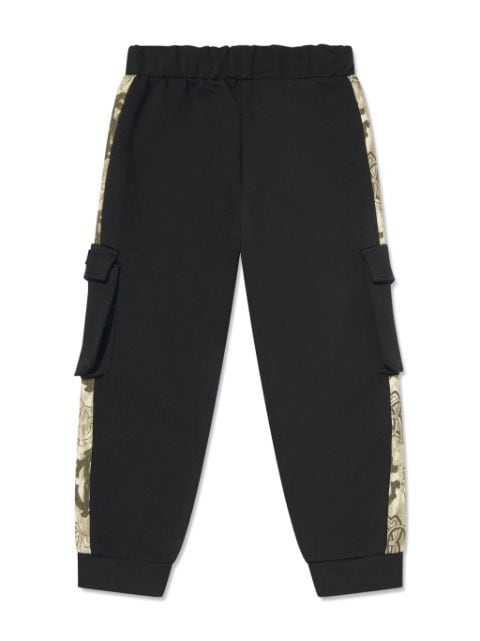 Roberto Cavalli Junior side-stripe cargo track pants  