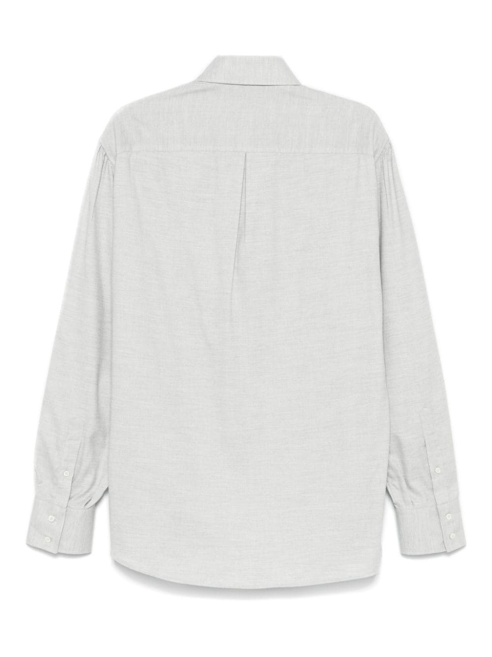 Shop Brunello Cucinelli Herringbone Shirt In Grey