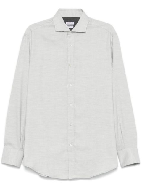 Brunello Cucinelli herringbone shirt Men