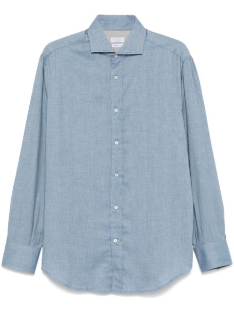 Brunello Cucinelli herringbone shirt Men