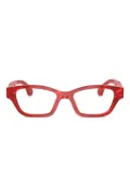 Alain Mikli geometric-framed glasses - Red