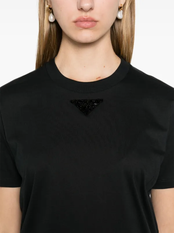 Prada ビーズディテール Tシャツ | ブルー | FARFETCH JP