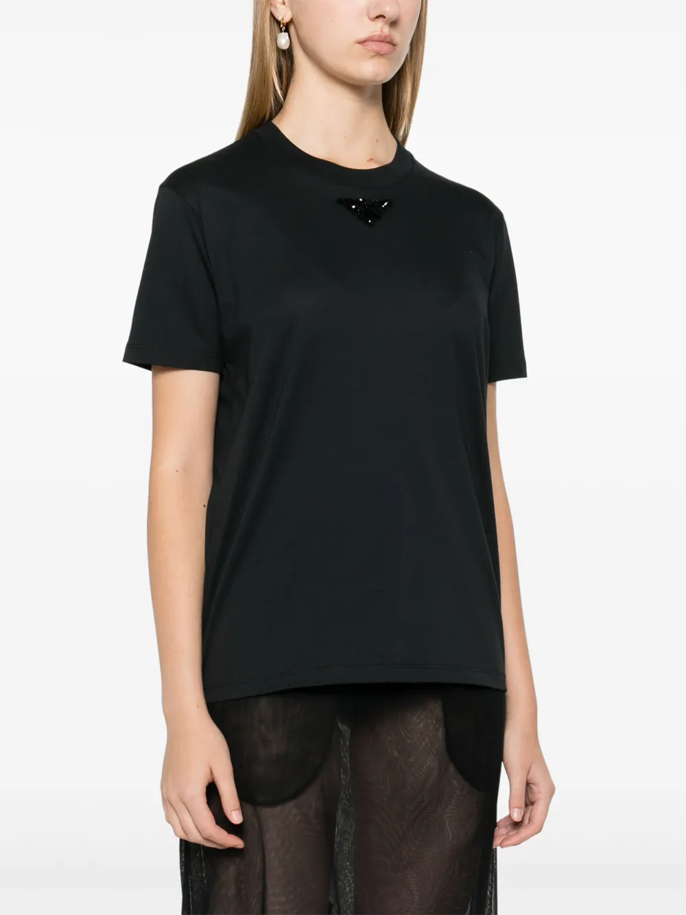 Prada Blouse verfraaid met kralen Blauw