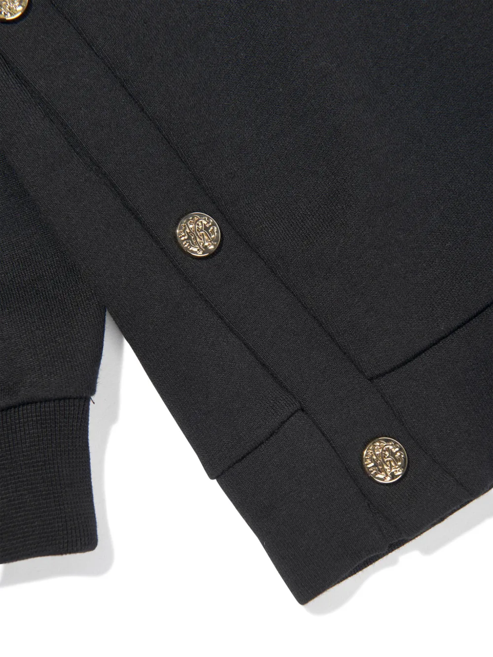 Roberto Cavalli Junior Hoodie met geborduurd logo Zwart