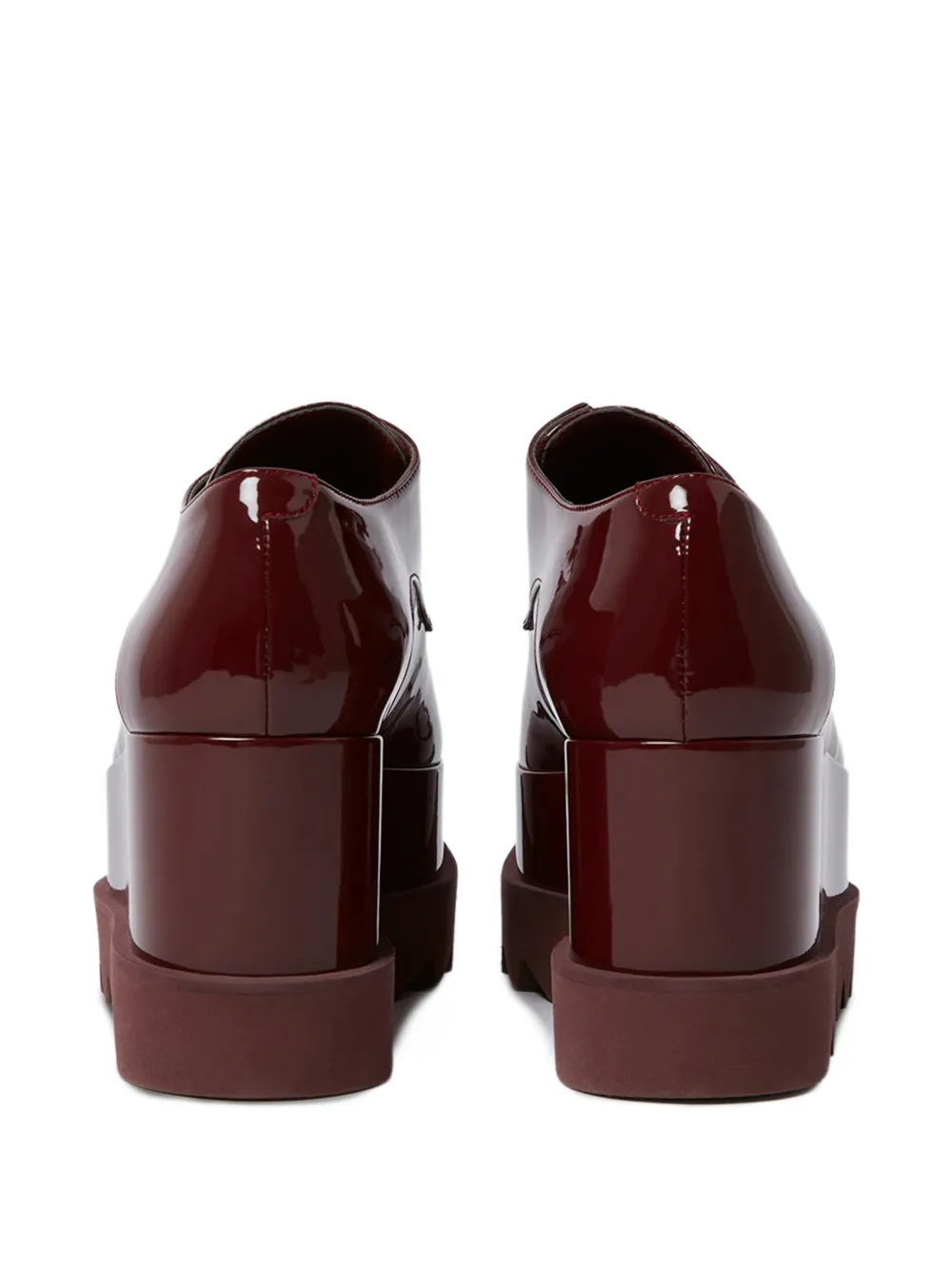 Stella McCartney 80 mm Elyse glanzende Oxford schoenen Rood