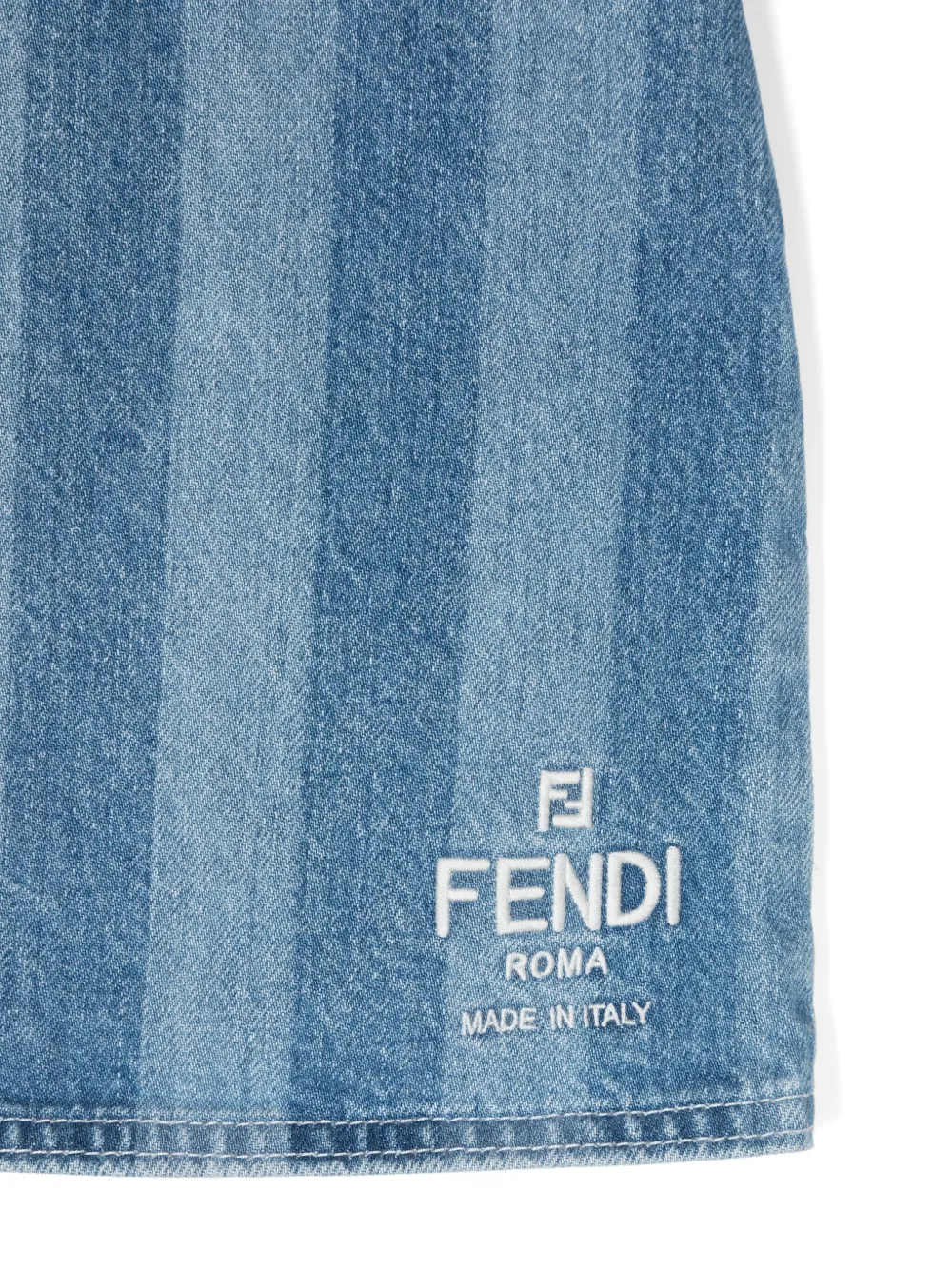 Fendi Kids Gestreepte mini-rok Blauw