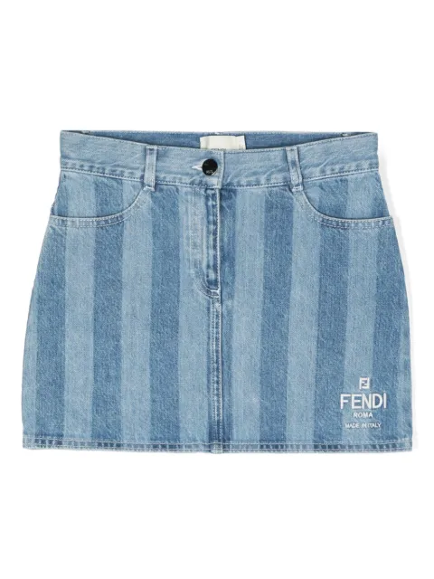 Fendi Kids striped mini skirt