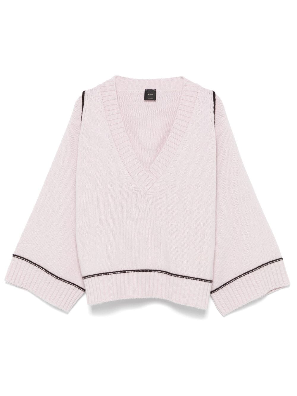 Shop Pinko Piped-trim Detailed Sweater In Pink