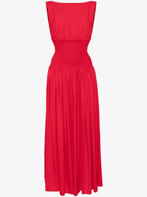Bambah ruched backless dress