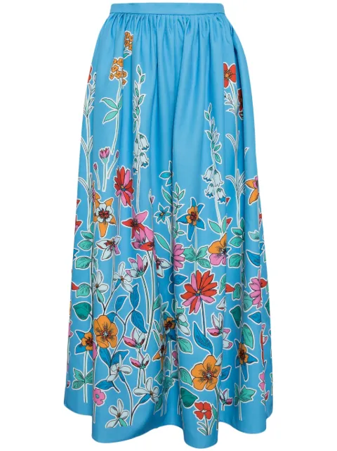 Bambah falda midi Hibiscus