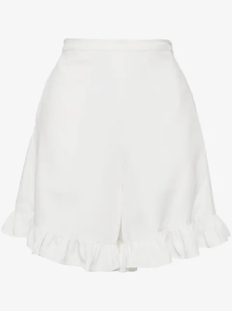 Bambah Hibiscus ruffled shorts