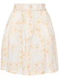 Bambah Yellow Daisy Mini Skirt - White