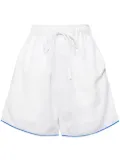 Bambah Hibiscus linen shorts - White