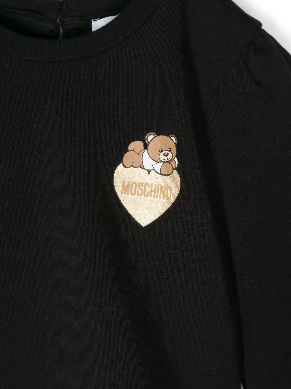 Moschino Kids T-shirt met teddybeerprint Zwart