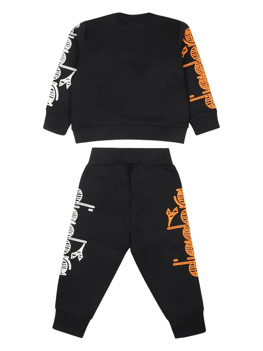 Diadora Junior Trainingspak met logoprint Zwart