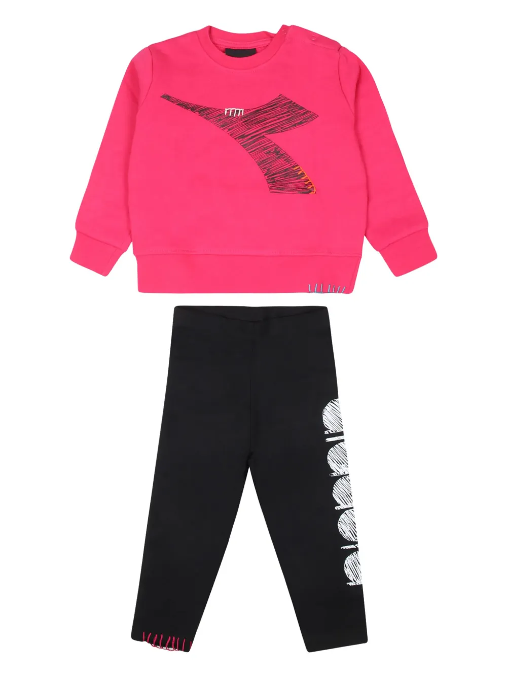 Diadora Junior logo-print tracksuit set - ピンク Diadora Junior logo-print tracksuit set - ピンク