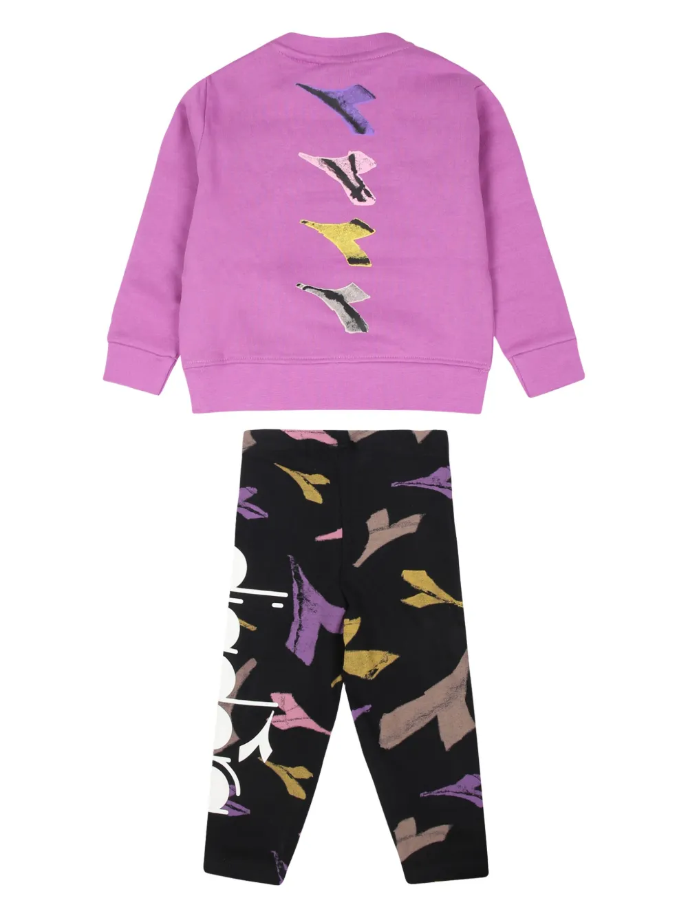 Diadora Junior logo-print tracksuit Paars