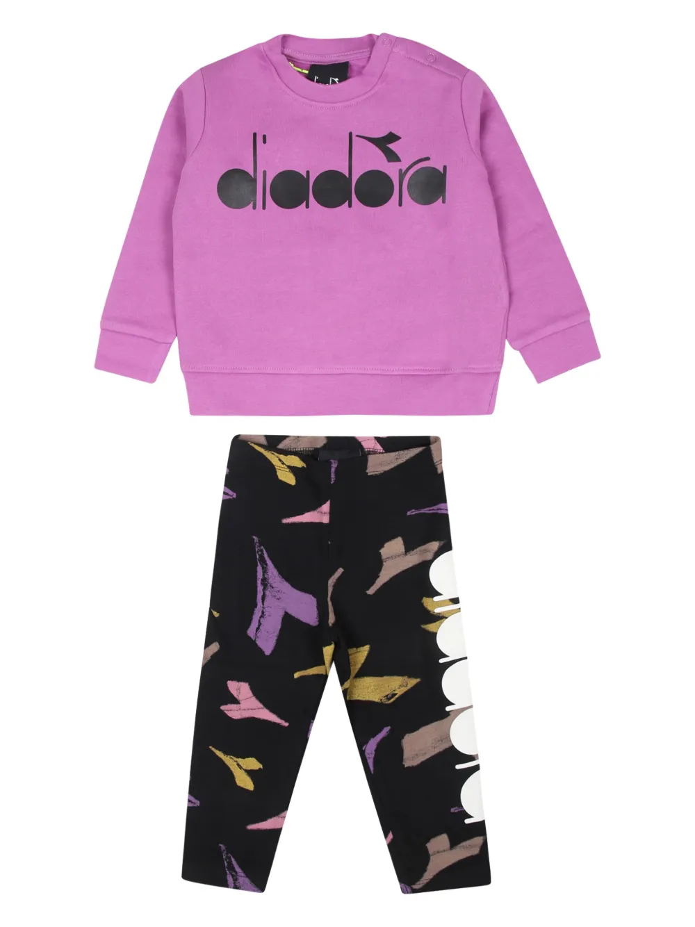 Diadora Junior logo-print tracksuit Paars