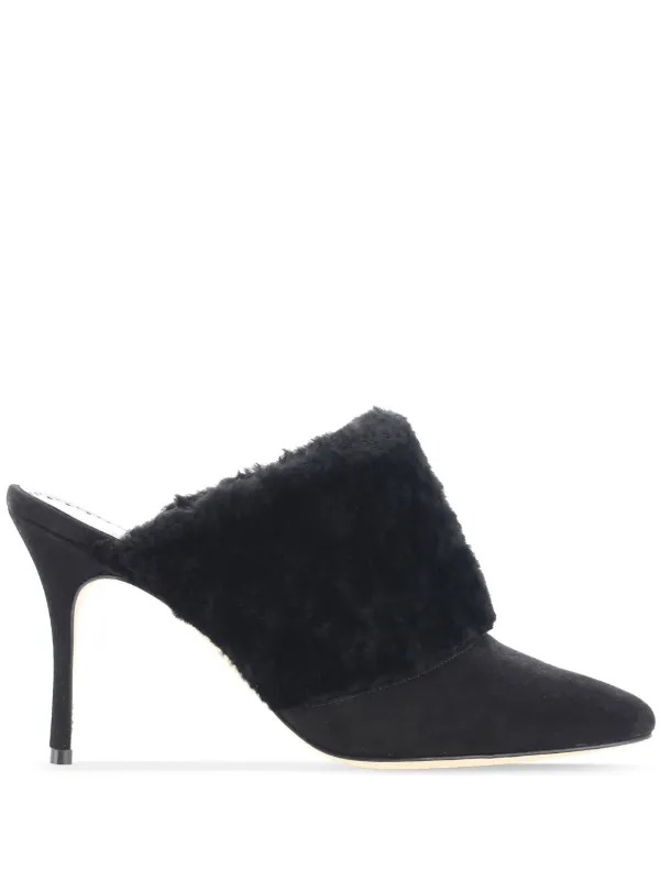 【MANOLO BLAHNIK】 ブラック スウェードミュール MANOLO BLAHNIK マノロブラニク ミュール MAYSALE SUEDE DAIM