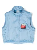 Scotch & Soda logo-patch puffer gilet - Blue