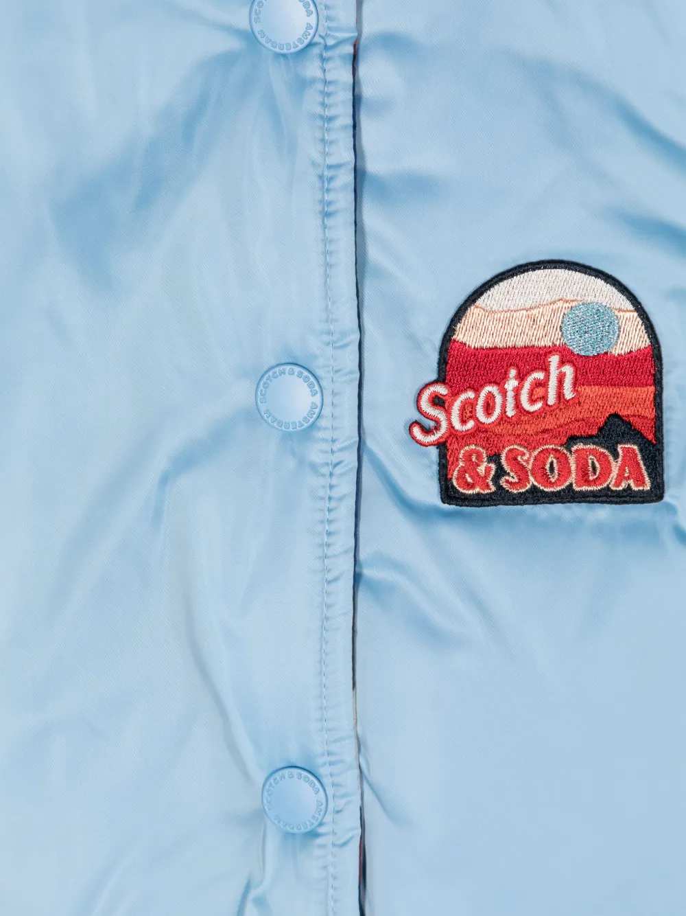 Scotch & Soda Bodywarmer met logopatch Blauw