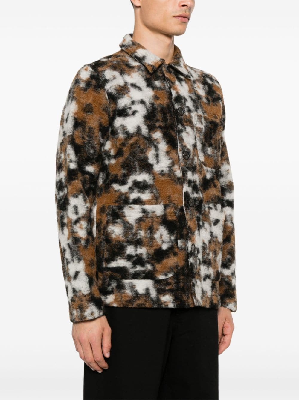 Shop Universal Works Ylang-flower Fleece Jacket In Brown