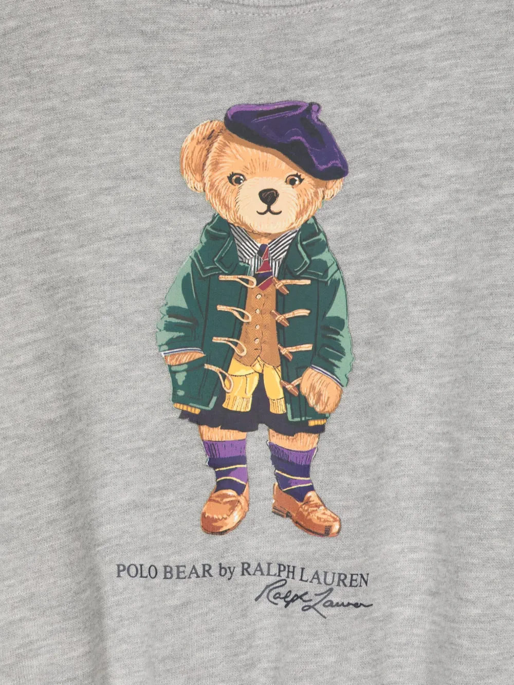 POLO RALPH LAUREN KIDS Mini-jurk met teddybeerprint Grijs