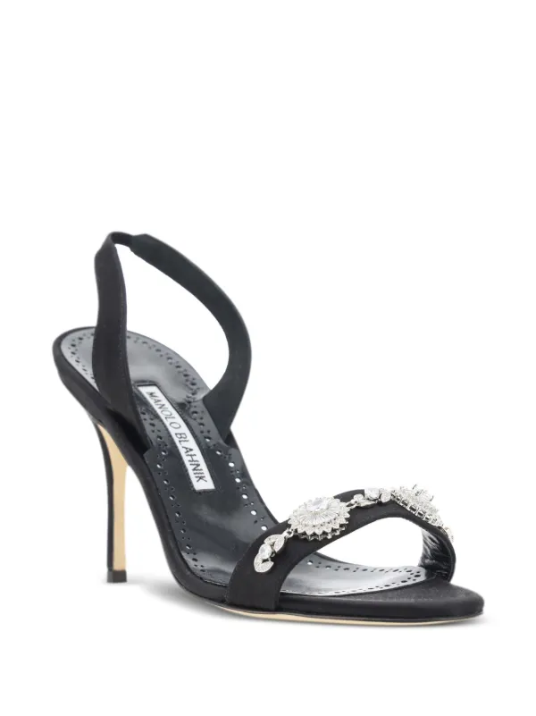 MANOLO BLAHNIK スリングバックサンダル 36 Manolo Blahnik クロスストラップ スリングバックサンダル