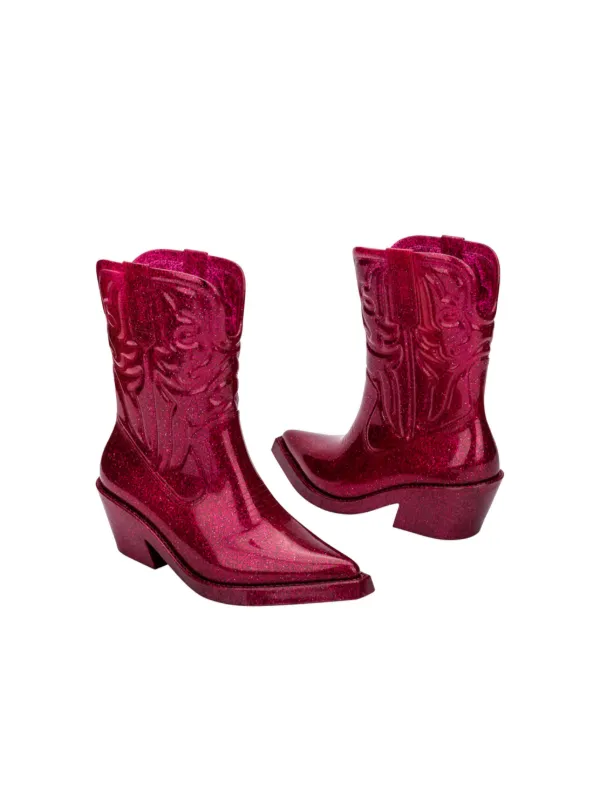 Mini Melissa Bota Cano Curto Com Brilho Rosa FARFETCH BR