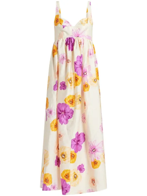 Acler vestido largo con estampado floral