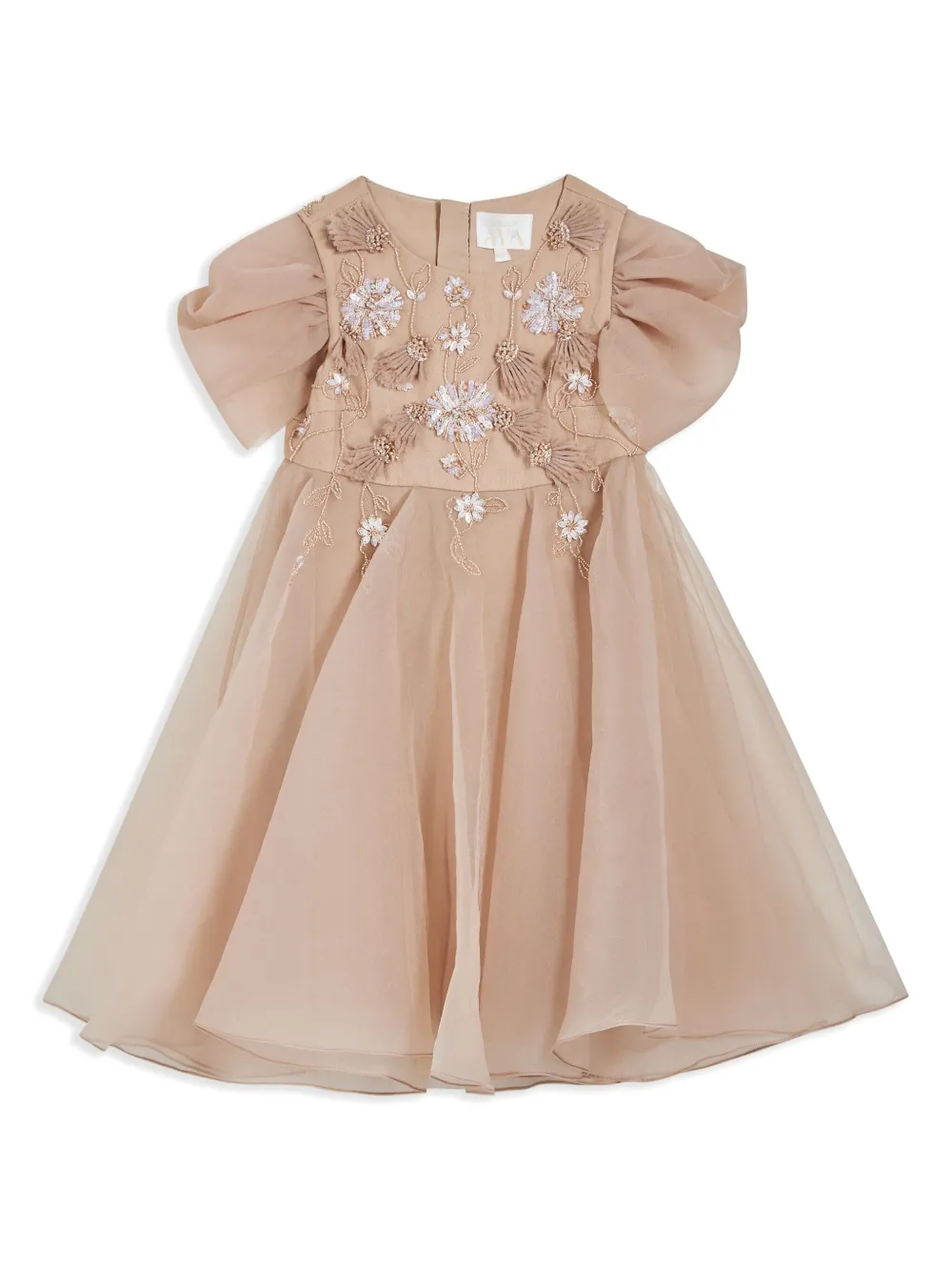 MAISON AVA フローラル チュールワンピース - ニュートラル MAISON AVA フローラル チュールワンピース - ニュートラル