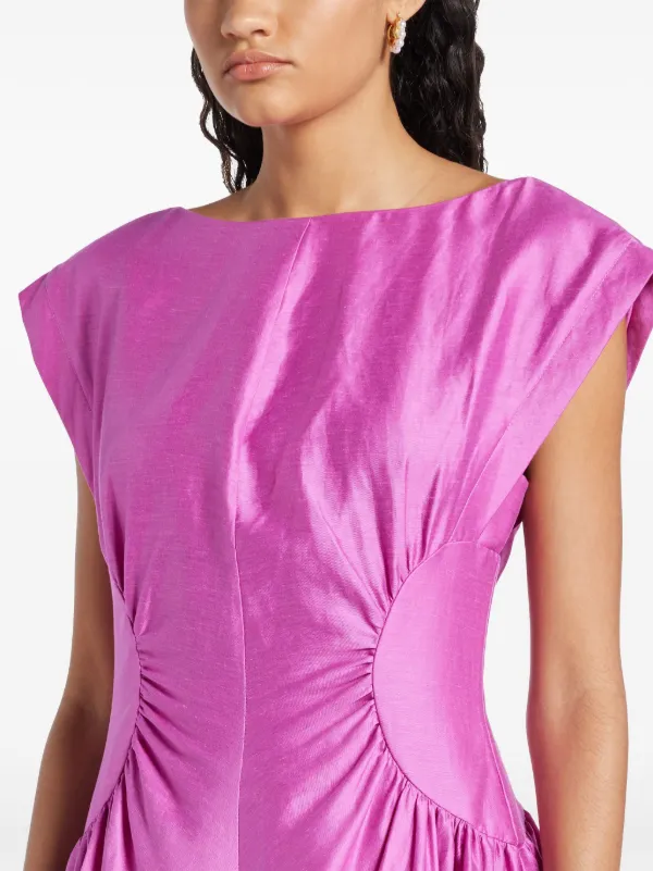 knee length dresses for ladies Marine Layer Women's Emery Poplin Midi Dress - Multi - Size L