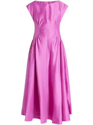 knee length dresses for ladies Acler Women's Emery Ombré Satin Minidress - Violet Landscape main image 0