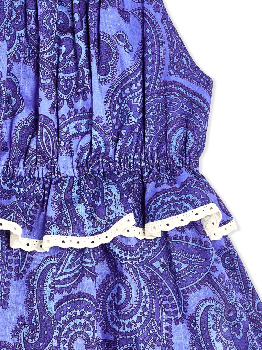 ZIMMERMANN Kids Katoenen jumpsuit met paisley-print Blauw