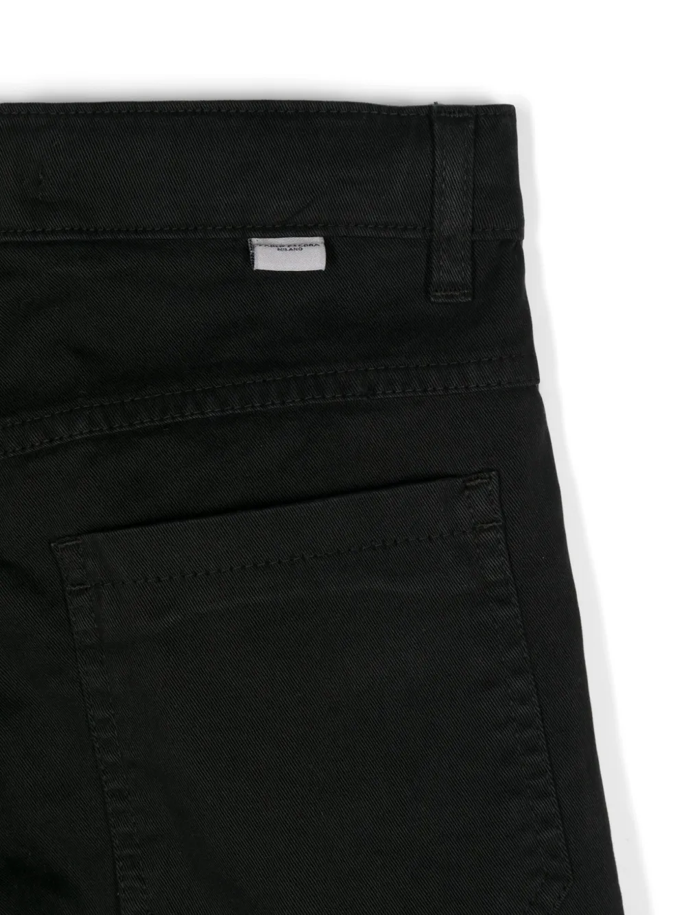 Paolo Pecora Kids Cargo broek met logo-label Zwart