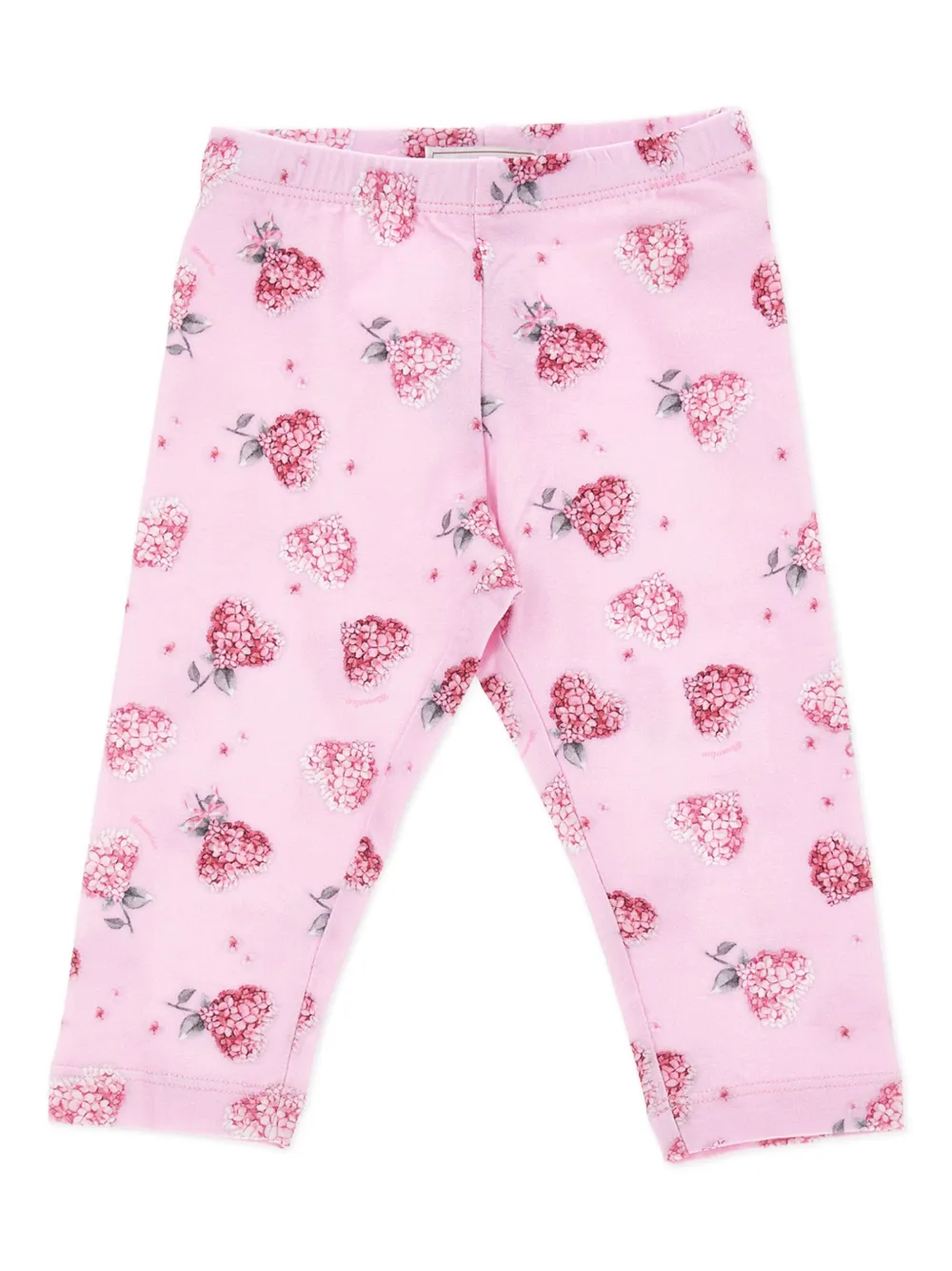 Monnalisa Jersey broek met bloemenprint Roze