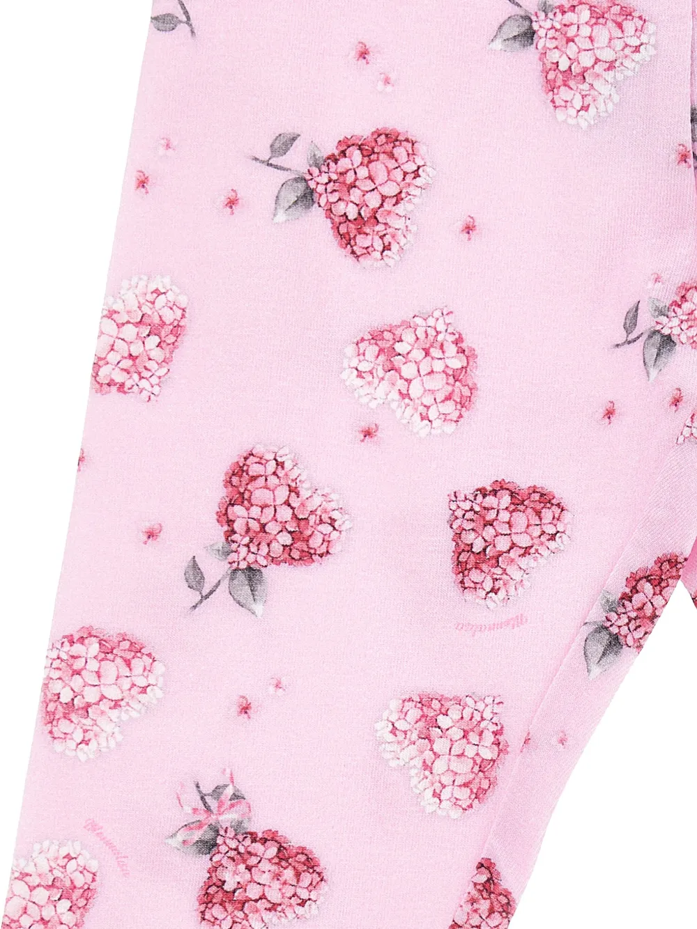 Monnalisa Jersey broek met bloemenprint Roze
