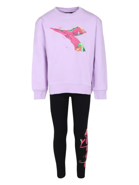 Diadora Junior cotton sweatshirt and leggings