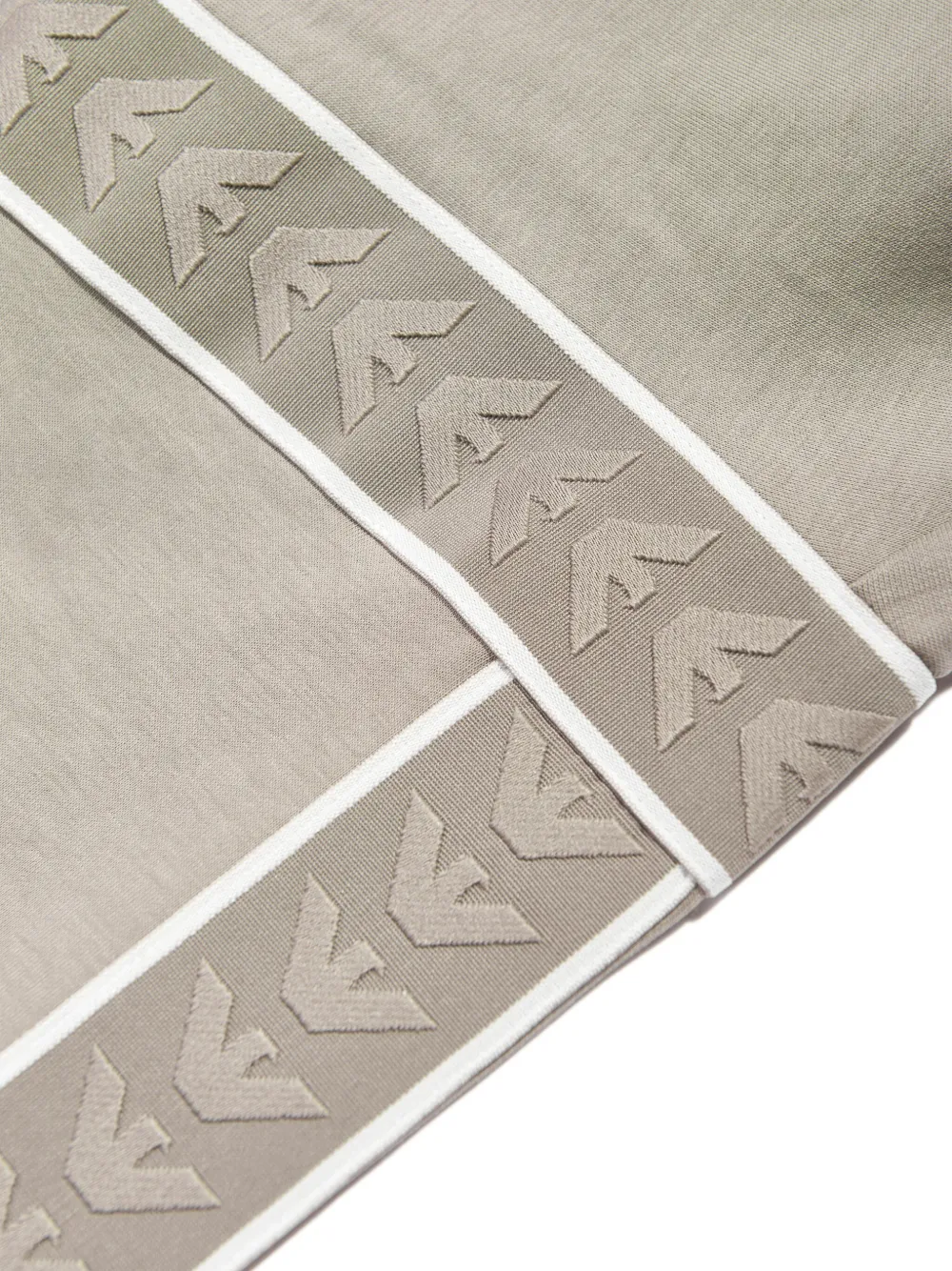 Emporio Armani Kids Hoodie met logo-jacquard mouwen Beige
