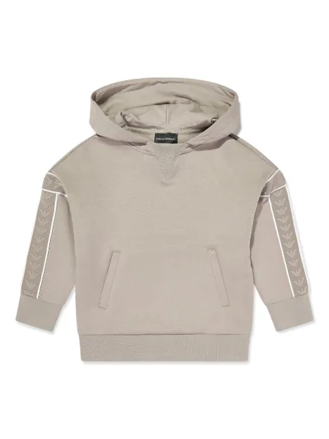 Emporio Armani Kids jacquard-logo-sleeve hoodie 