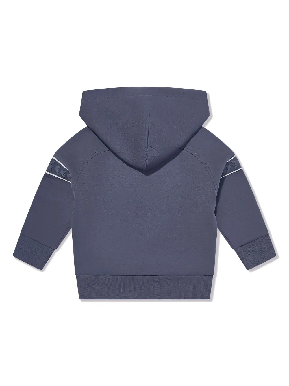 Emporio Armani Kids Hoodie met logo-jacquard mouwen - Blauw
