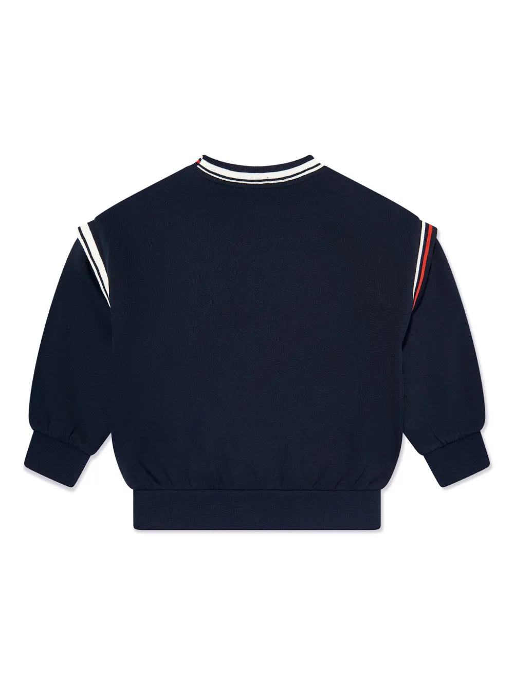 Image 2 of Emporio Armani Kids logo-embroidered cotton jumper