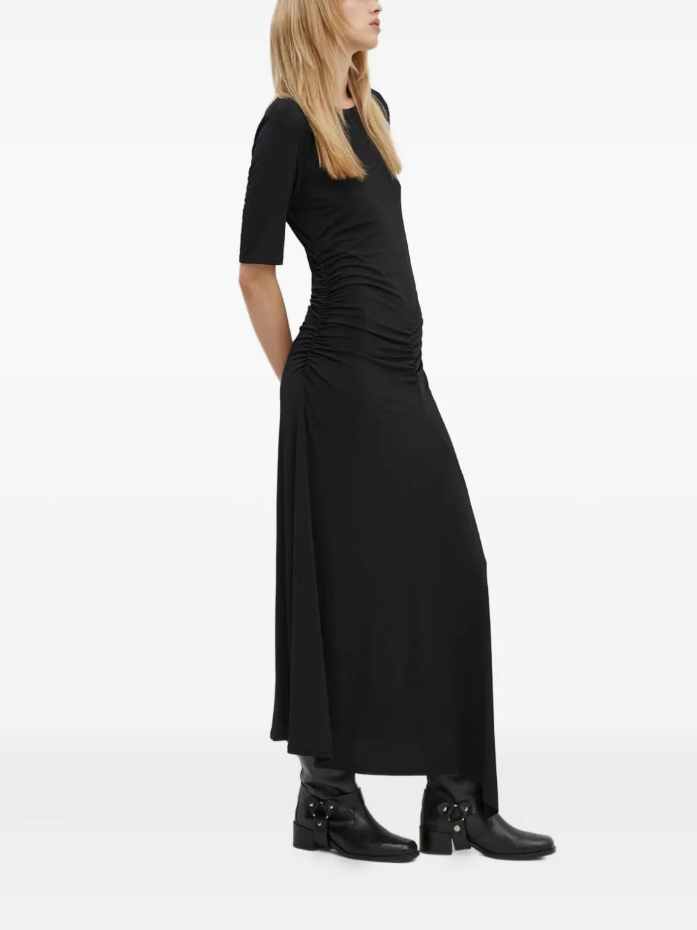 Gestuz MailyGZ short-sleeve maxi dress - Zwart